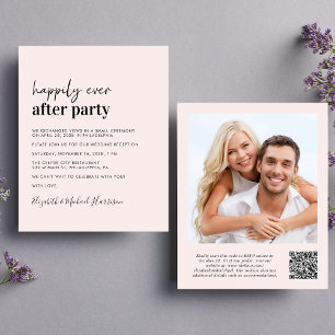 Convite para Recepção de casamento de Código QR de