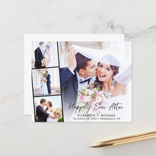 Convite para Recepção de casamento de Fotografias  (Frente/Verso In Situ)