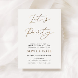 Convite para Recepção de Casamento de Fuga Let's P