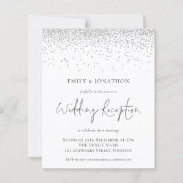 Convite para Recepção de casamento de Glitter de P