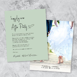 Convite para Recepção de casamento de Sage de Foto