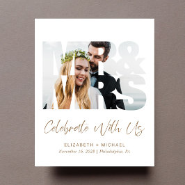 Convite para Recepção de casamento de Script Doura