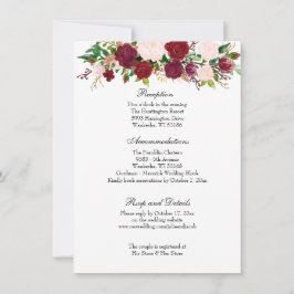 Convite para Recepção de casamento Elegante do Ros
