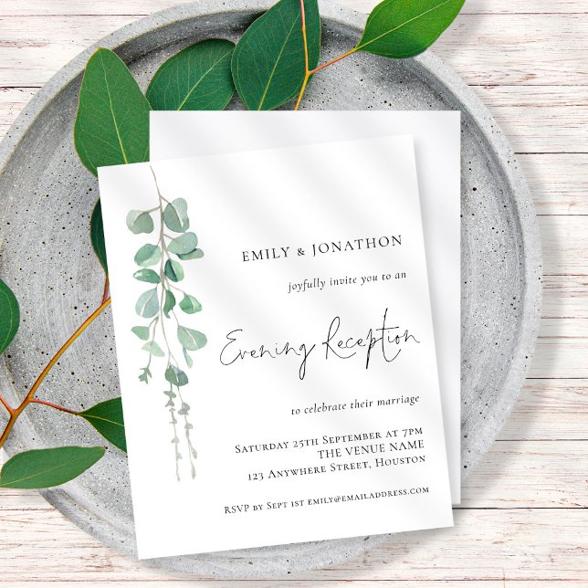 Convite para Recepção de Casamento Eucalyptus de O (Criador carregado)