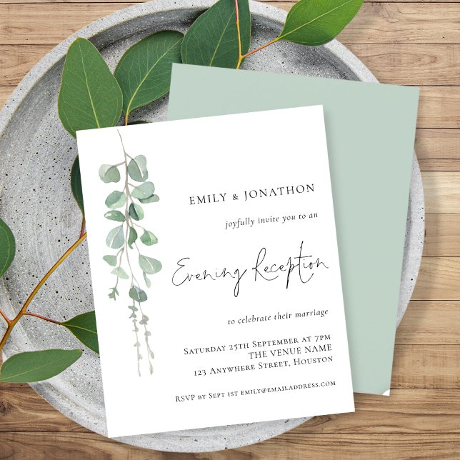 Convite para Recepção de Casamento Eucalyptus de O (Criador carregado)