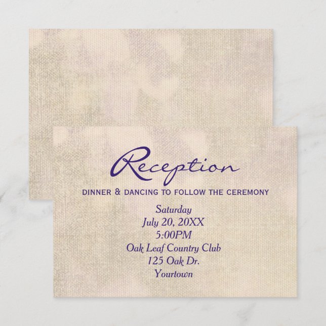 Convite para Recepção de casamento Floral (Frente/Verso)