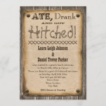 Convite para Recepção de Casamento no Estilo Ocide