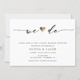 Convite para Recepção de casamento recem casados