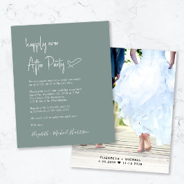 Convite para Recepção de casamento Verde de Sage d