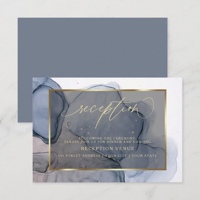 Convite para Recepção de Mola Azul com Semente Esc (Frente/Verso)