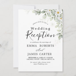 Convite para Recepções de casamento Elegante Green