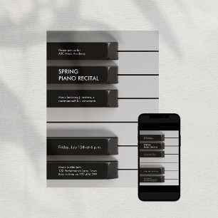 Convite para Recital da Academia de Música de Pian