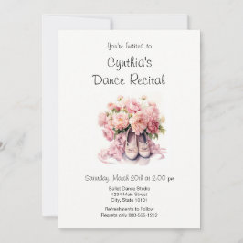 Convite para Recital de Dança de Ballet Elegante