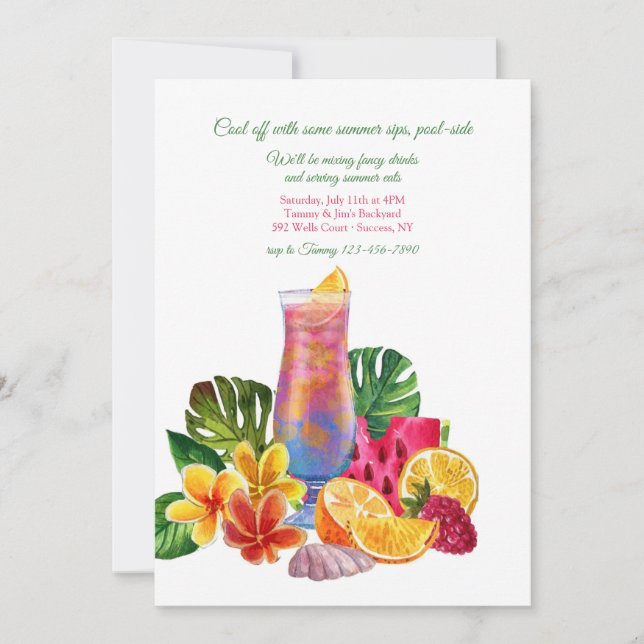 Convite para refrigeradores de Verão (Frente)