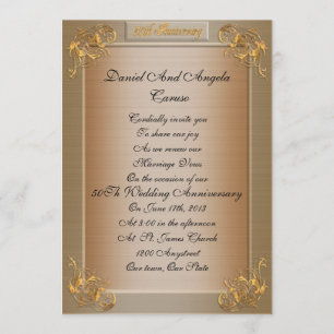 Convite para renovação de votos no 50º aniversário