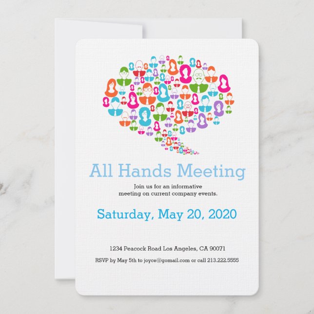 Convite para Reunião da Equipe de Comunicação de R (Frente)