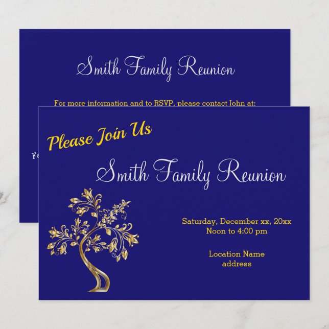 Convite para Reunião da Família Azul (Frente/Verso)