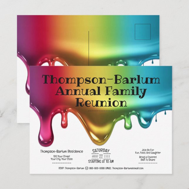 Convite para Reunião da Família de Divisões de Cor (Frente/Verso)