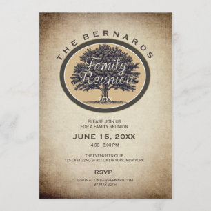 Convite para Reunião da Família Elegante de Árv