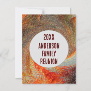 Convite para Reunião da Família Groovy abstrato Sw