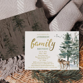 Convite para Reunião da Família Woodland Deer