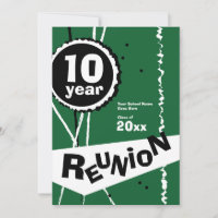 Convite para Reunião de 10 Anos Verde