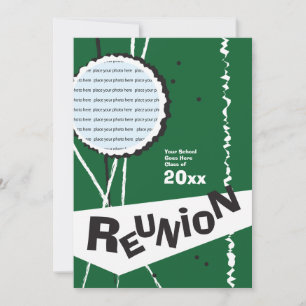 Convite para Reunião de Classe Verde Retrospectiv