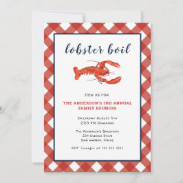 Convite para reunião de família com lagosta