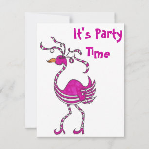 Convite para Rico de Festa Flamingo