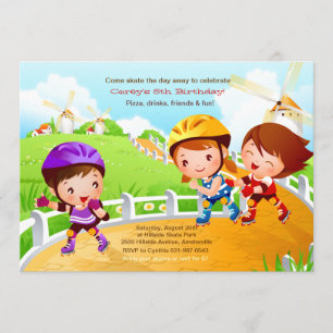 Convite para Rollerblading Tots