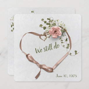 convite para rosa e ivy de aniversário de casament