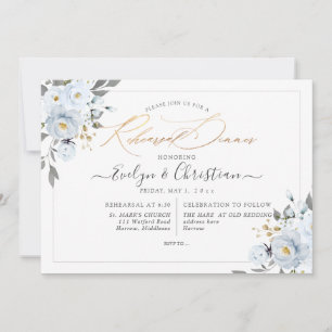 Convite para Rosas Azuis Dusty PixDezines