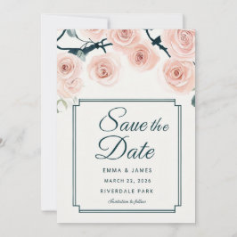 Convite para Rosas de Aquarela Elegante