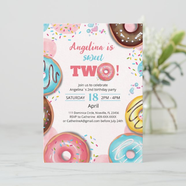 Convite para Rosquinhas Iummy (Em pé/Frente)