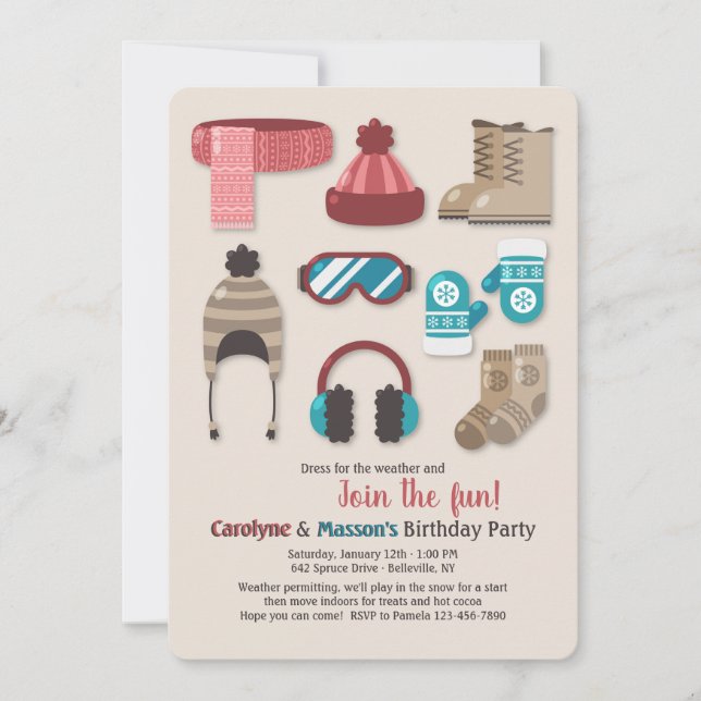 Convite para Roupas de Tempo Frio (Frente)