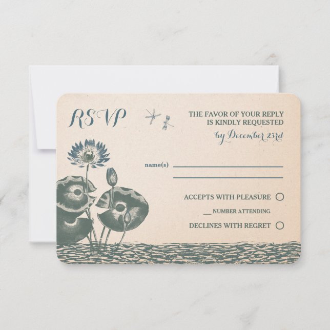 Convite para RSVP de Lily e Dragonfly (Frente)