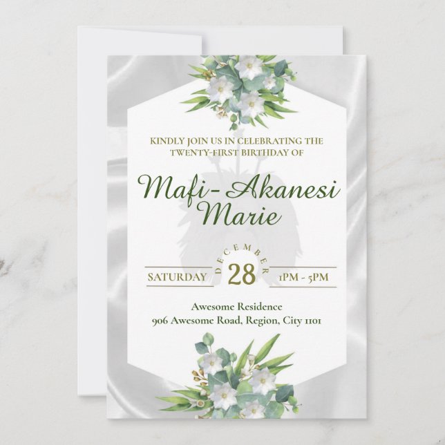 Convite para ruas Samoan Tuiga 21 (Frente)