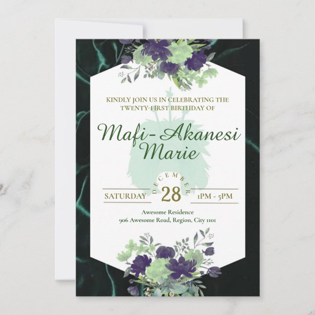 Convite para ruas Samoan Tuiga 21 (Frente)