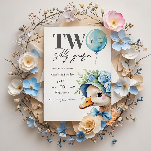 Convite para segundo aniversário de dois Bobos de  (Criador carregado)