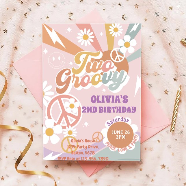 Convite para segundo aniversário de Festa de Amor  (Criador carregado)