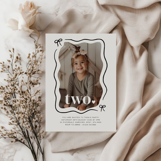 Convite para segundo aniversário de Fotografia de  (Criador carregado)