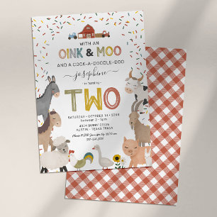 Convite para segundo aniversário de jardim de Faze