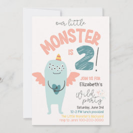 Convite para segundo aniversário de Monstro Bonito