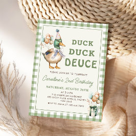 Convite para segundo aniversário do Balão Duck Duc