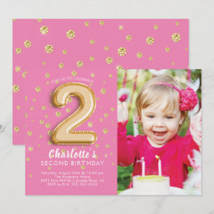 Convite para segundo aniversário Fotográfico de Fo