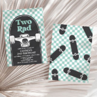 Convite para segundo aniversário Rad de skate 2