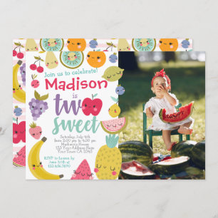 Convite para segundo aniversário Tuttifrutti