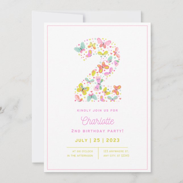 Convite para segundos aniversários (Frente)