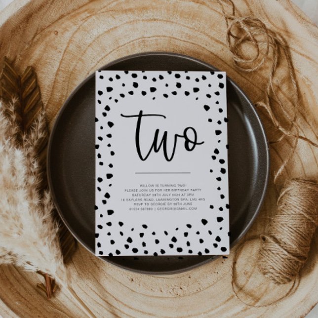 Convite para segundos aniversários Dalmáticos (Criador carregado)