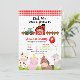 Convite para segundos aniversários de animais de 
